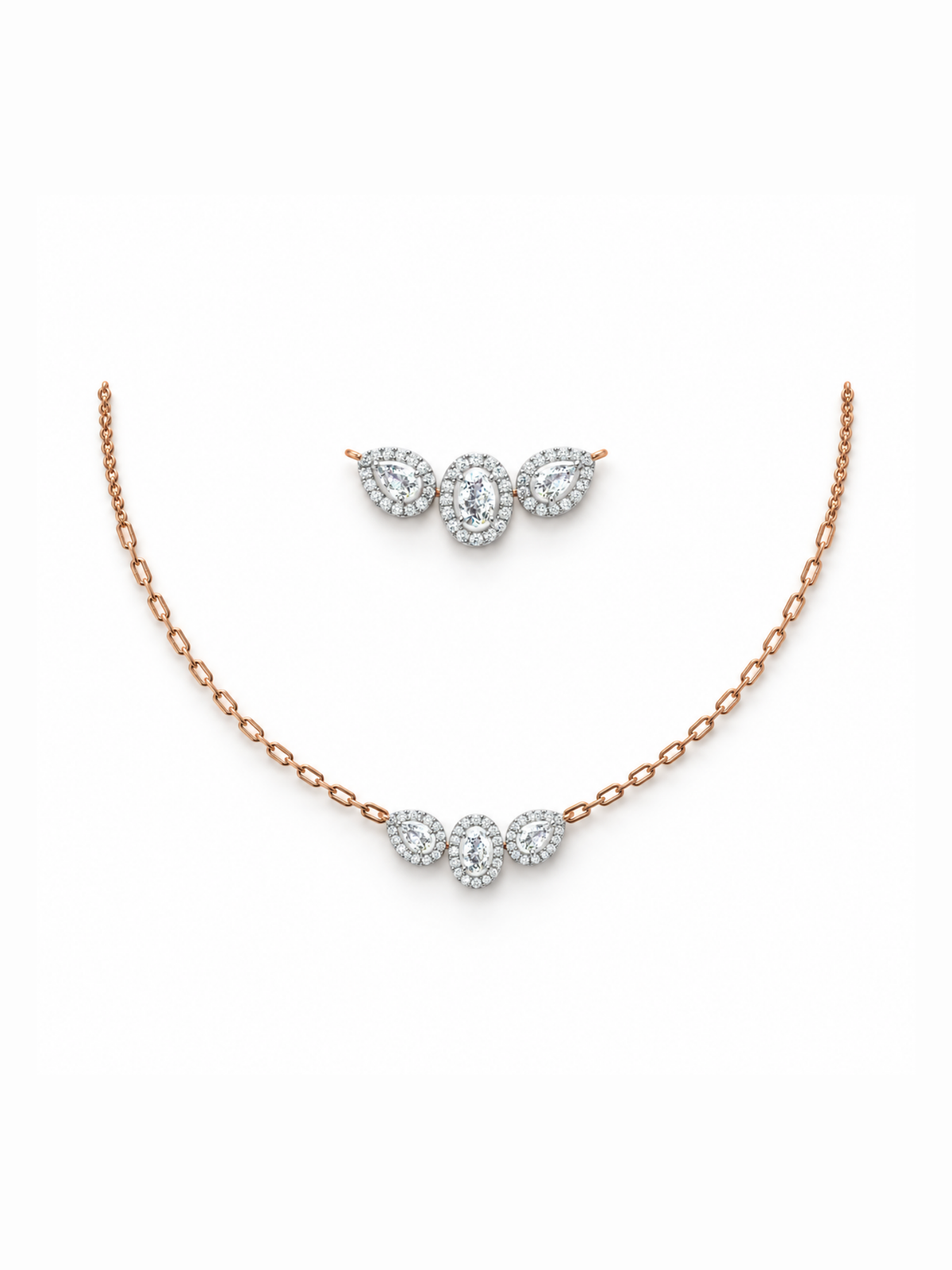 Halo Trio Pendant Set