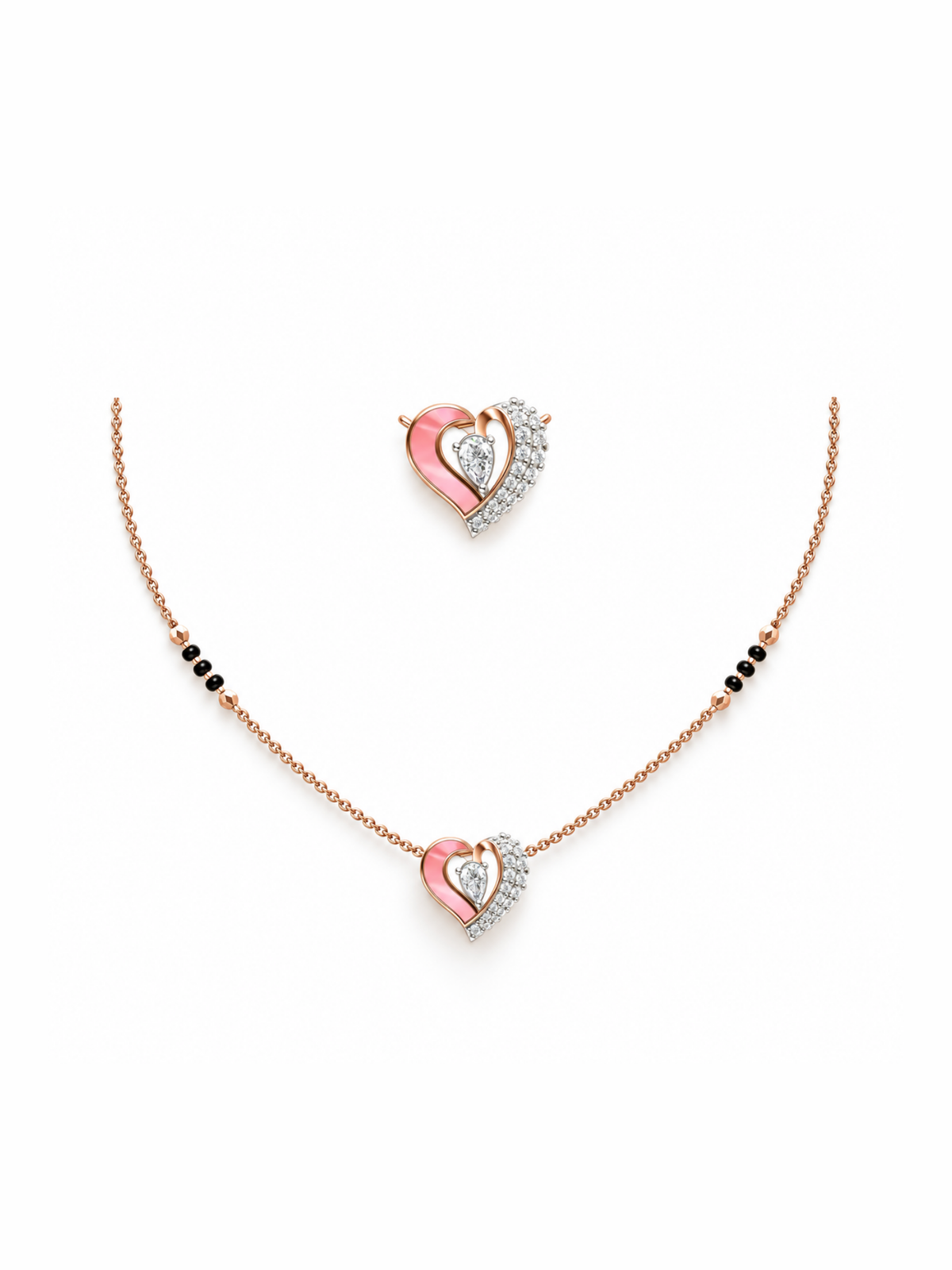 Blush Heart Mangalsutra