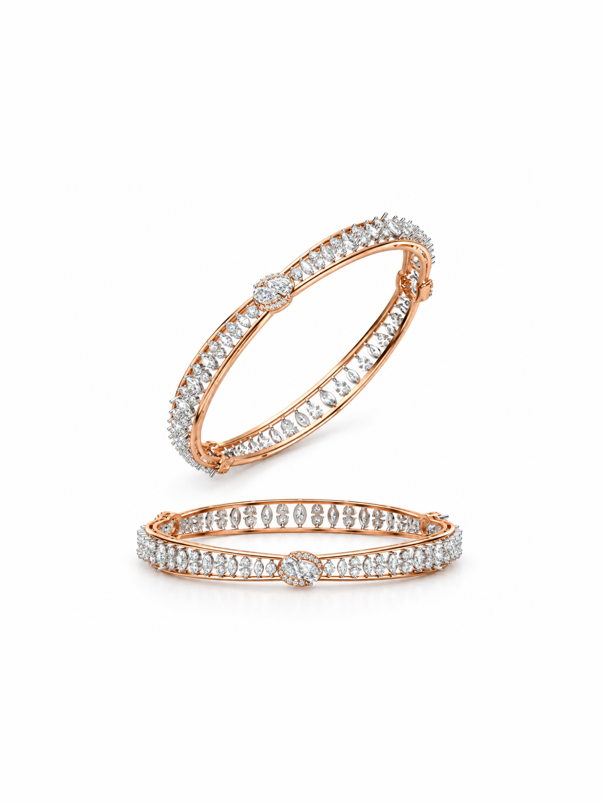 Oval Crown Bangles