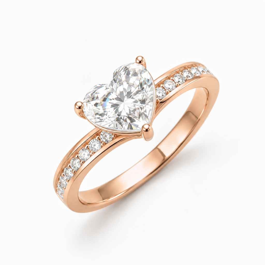 Amora Heart Ring - Rose Gold