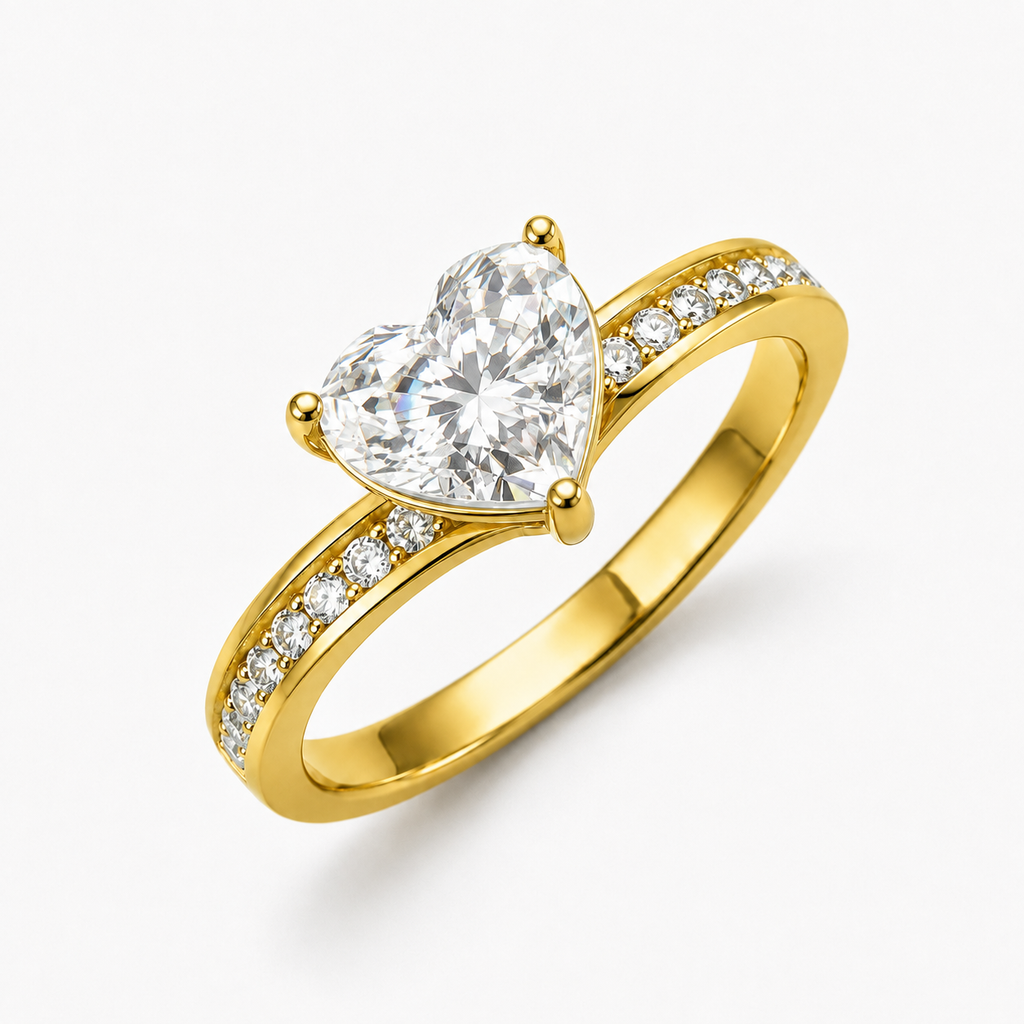 Amora Heart Ring - Yellow Gold