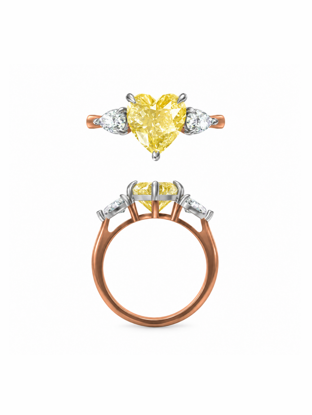 Canary Heart Ring