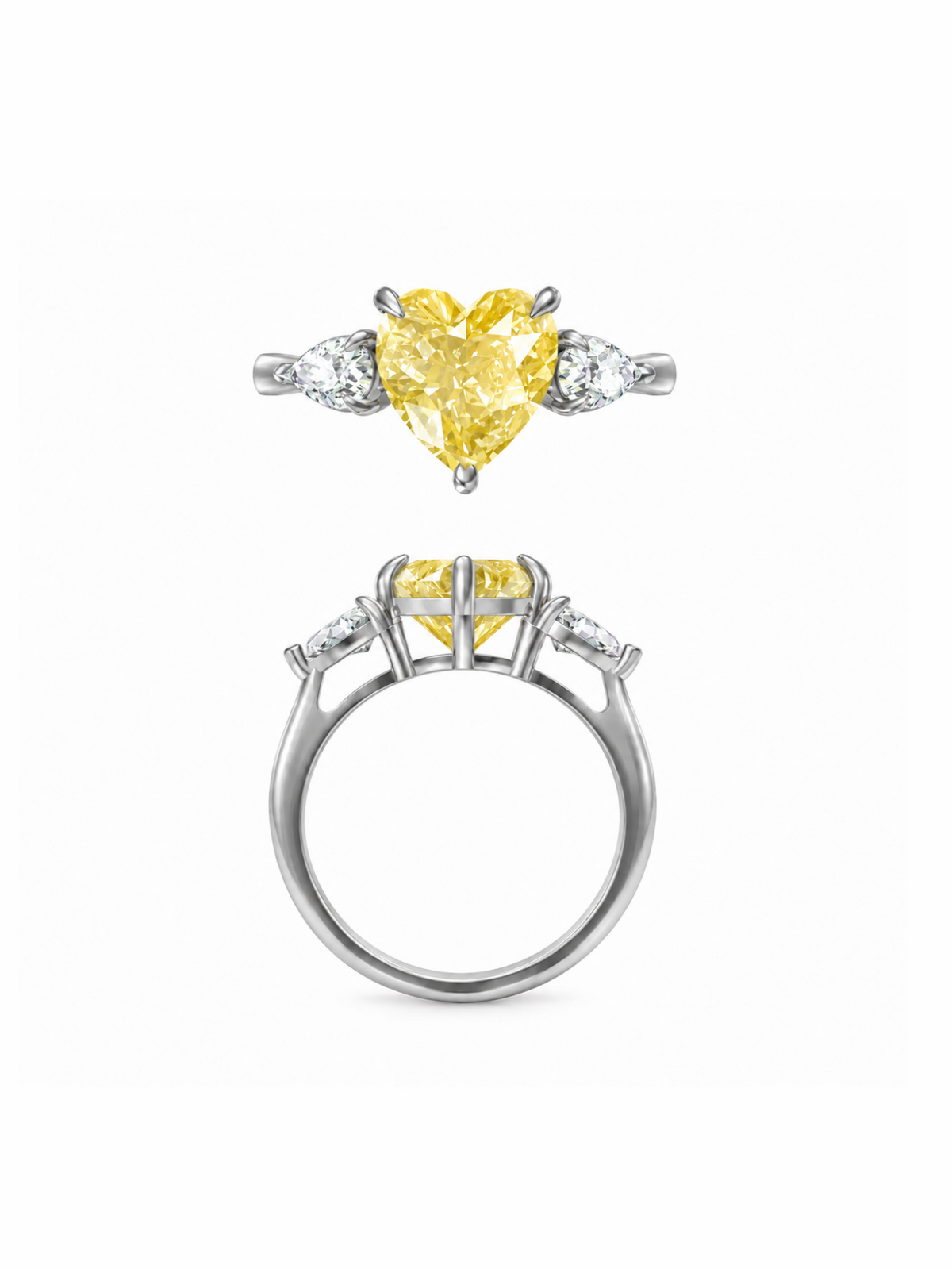 Canary Heart Ring