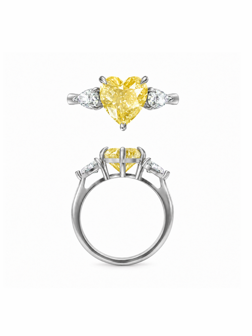 Canary Heart Ring