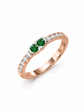 Emerald Duet Ring
