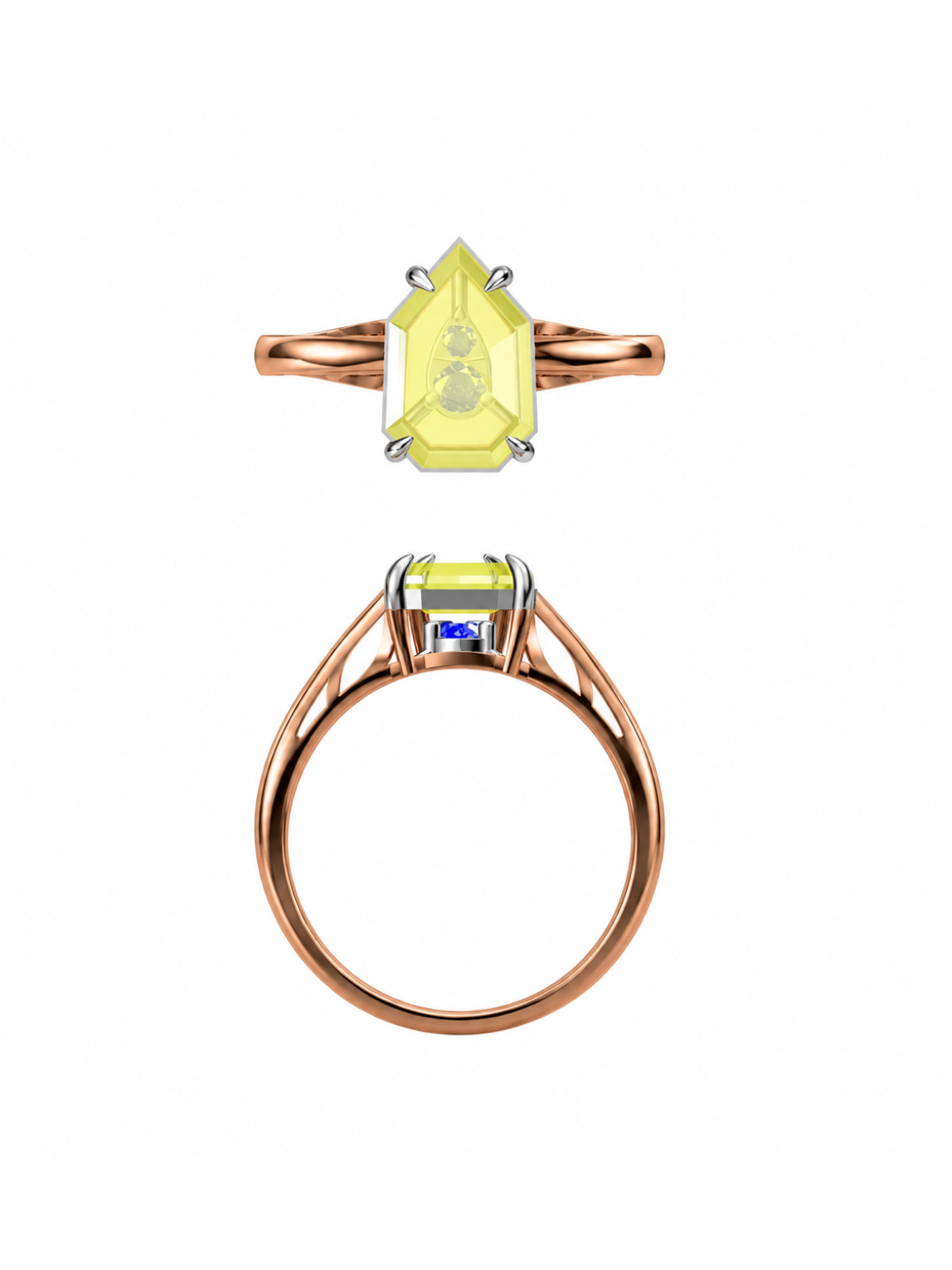 Canary Shield Ring