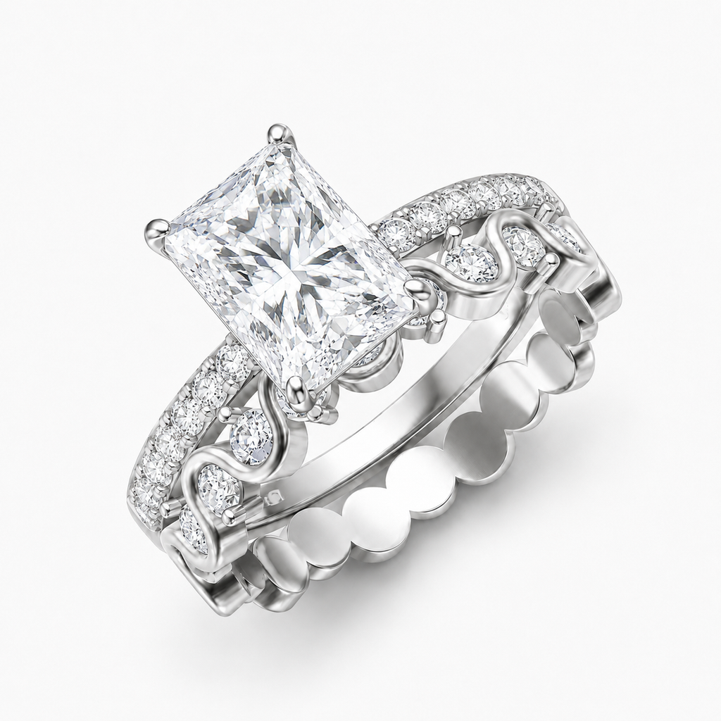 Aurelia Bridal Set - White Gold