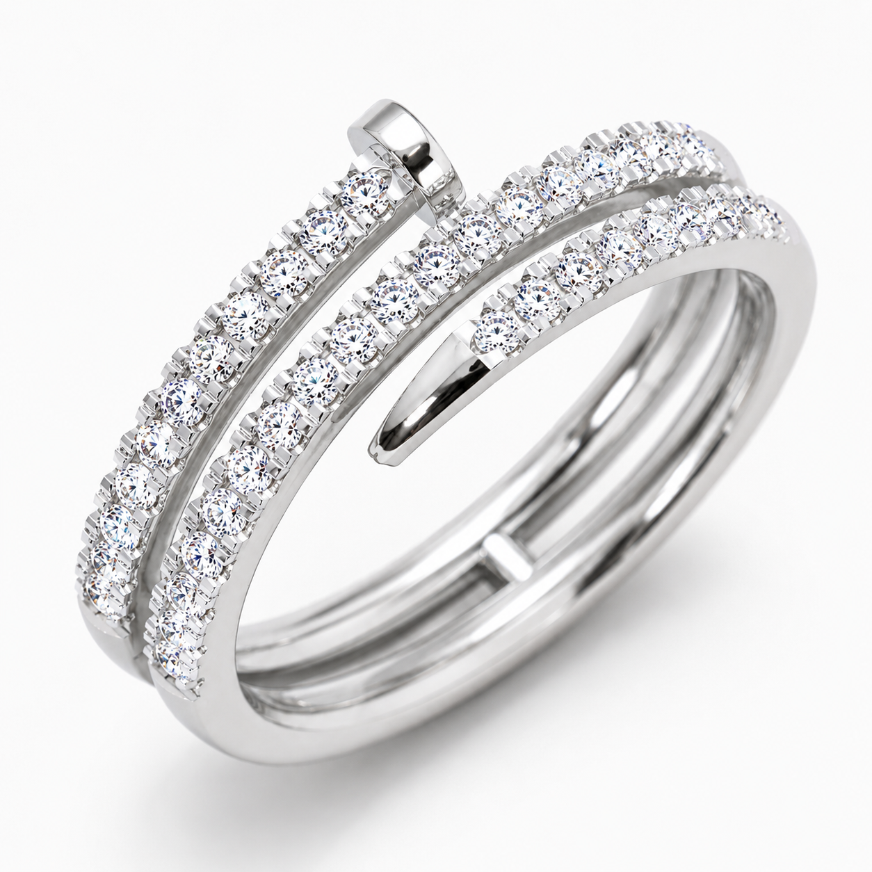 Aria Wrap Ring - White Gold
