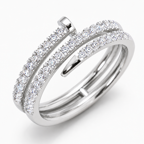 Aria Wrap Ring - White Gold