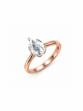 Classic Pear Solitaire Ring