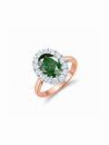 Emerald Halo Ring