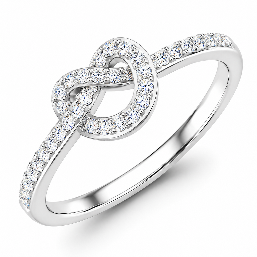 Eternal Knot Ring - White Gold