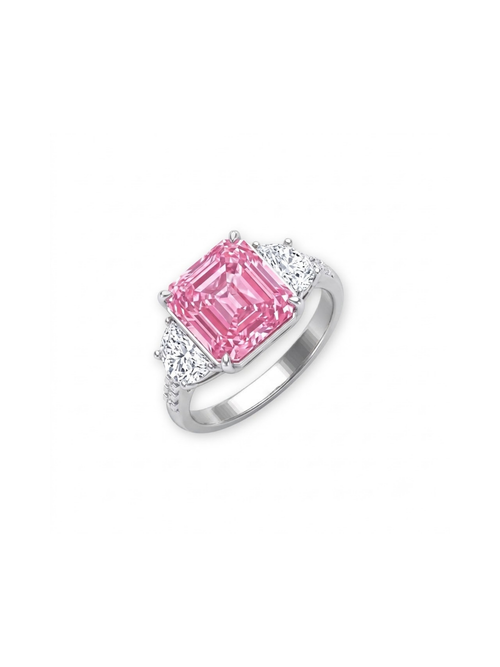 Bella Pink Asscher Ring