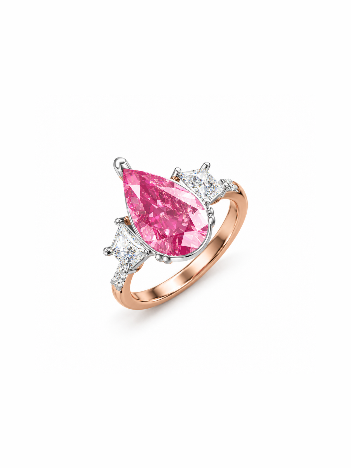 Trillion Pear Trio Ring