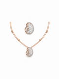 Swirl Diamond Pendant Set