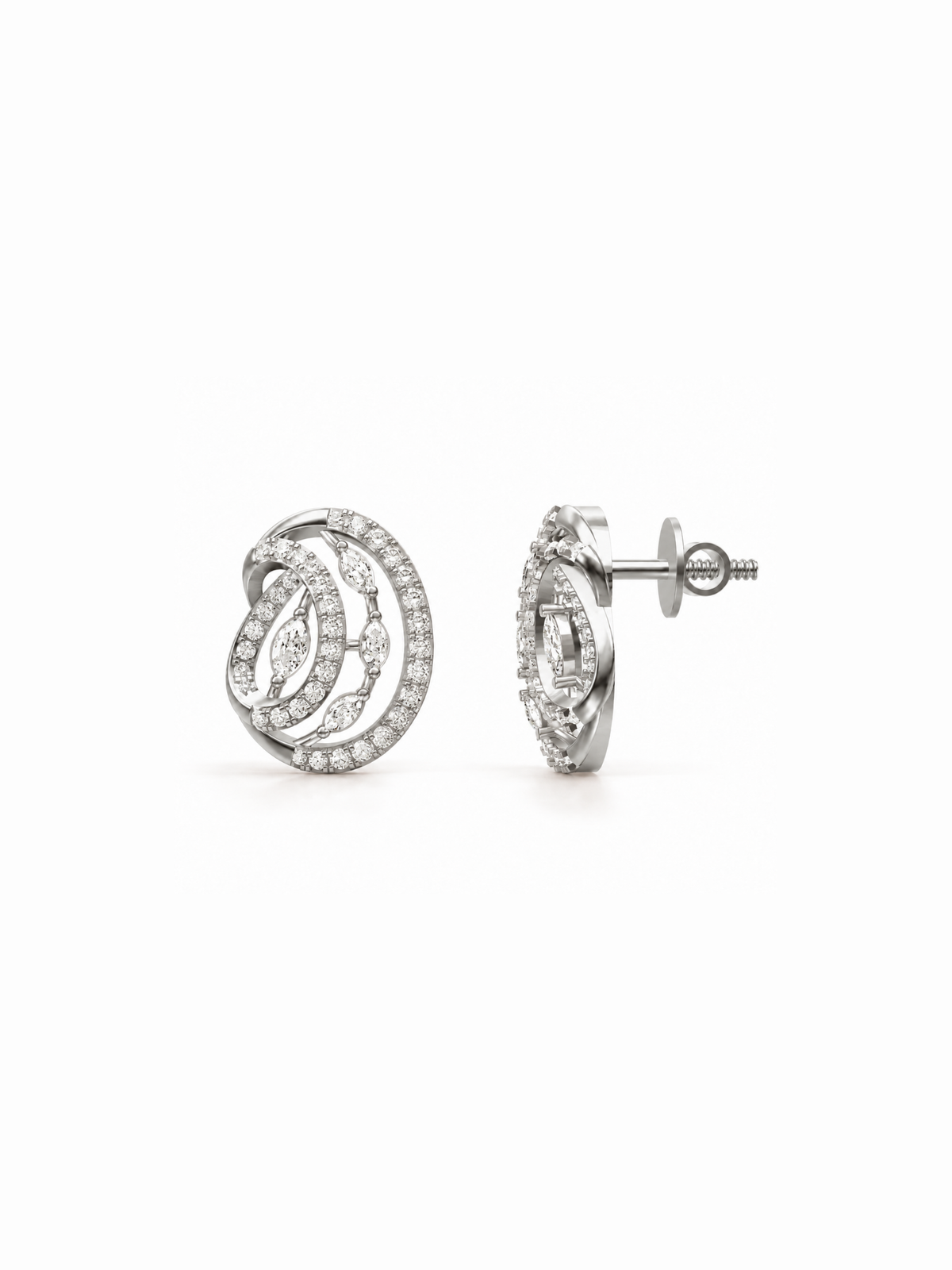 Swirl Diamond Studs