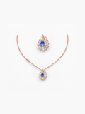Sapphire Wing Pendant Set