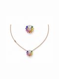 Rainbow Cluster Pendant Set