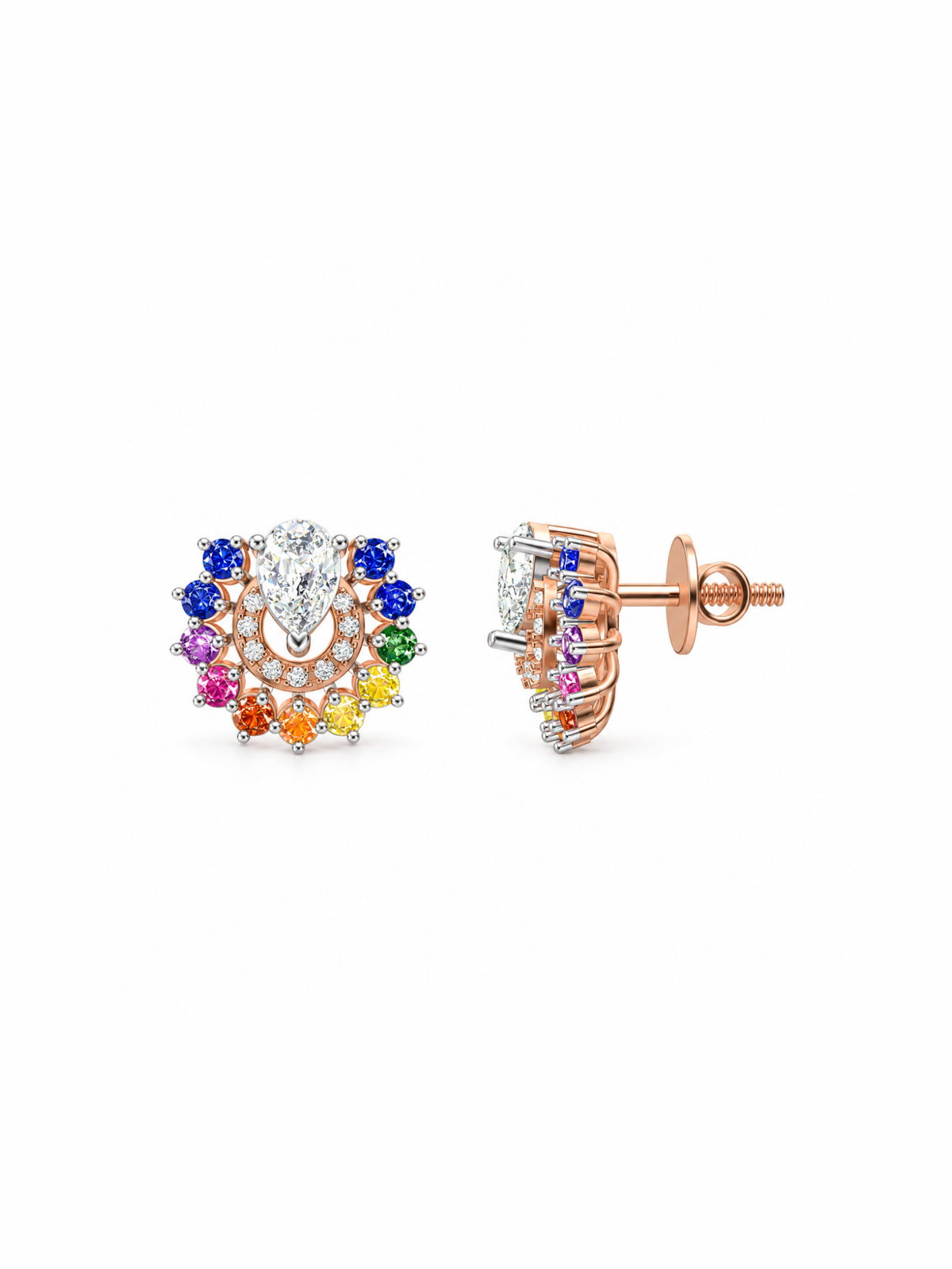 Rainbow Cluster Studs