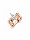 Crossover Marquise Ring