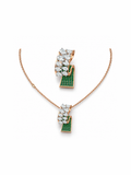 Emerald Ribbon Pendant Set