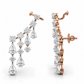 Cascade Climber Earrings - Rose Gold