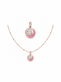 Blush Crescent Pendant Set