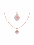 Rose Sunburst Pendant Set