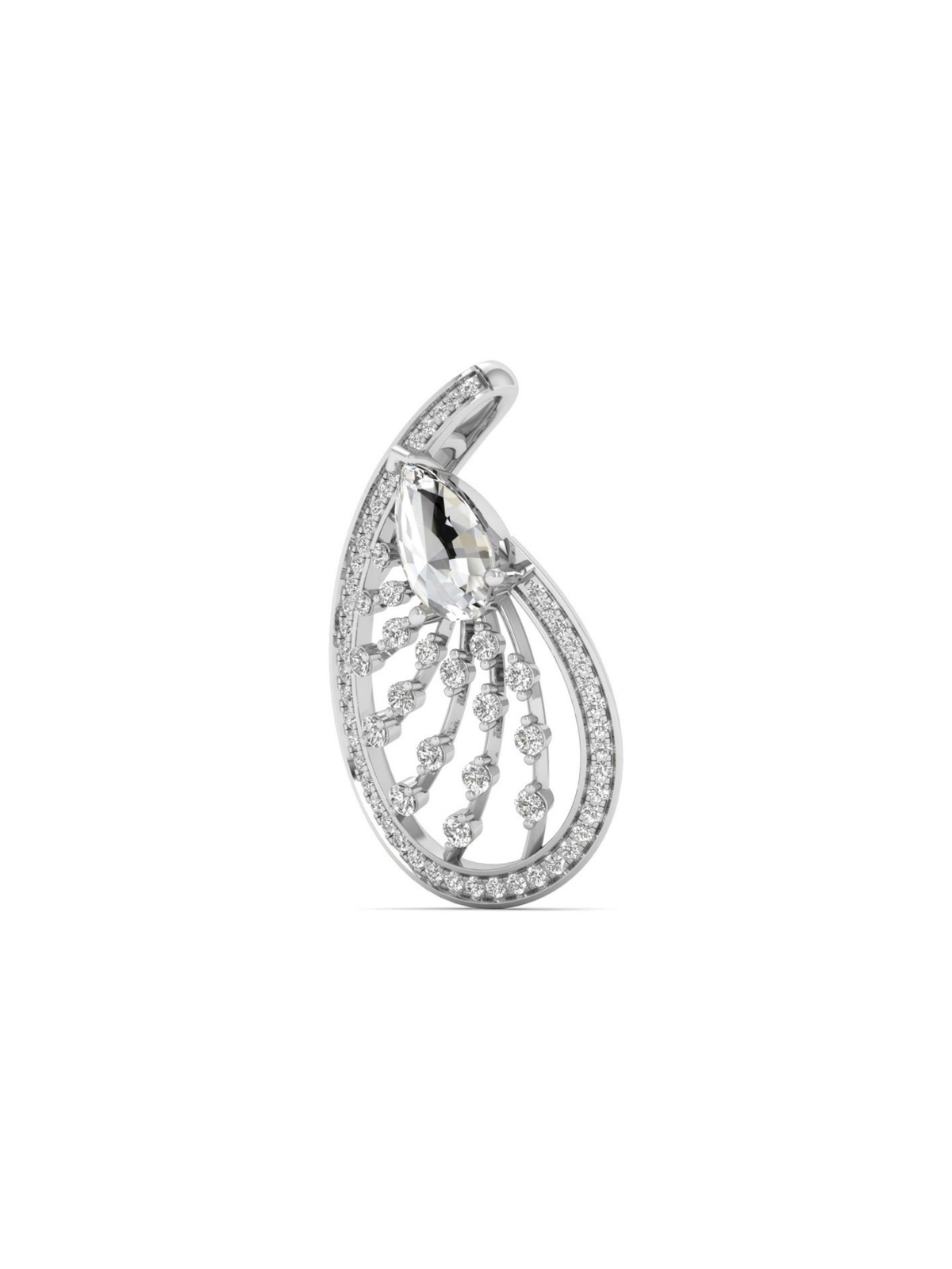 Teardrop Fan Pendant