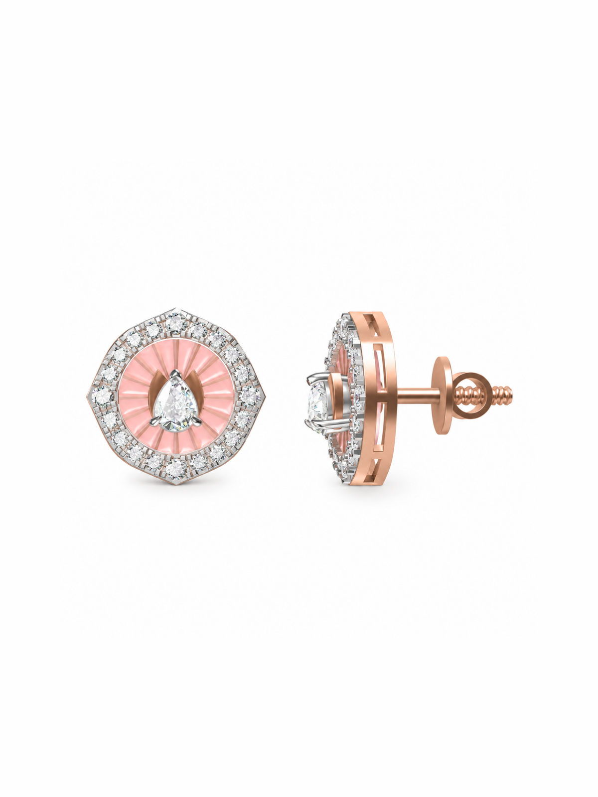 Rose Sunburst Studs