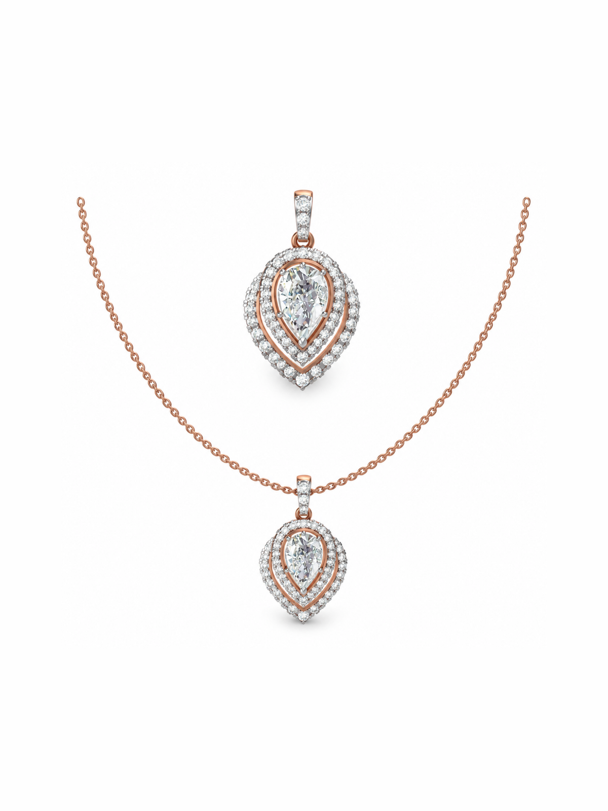 Pear Aura Pendant Set