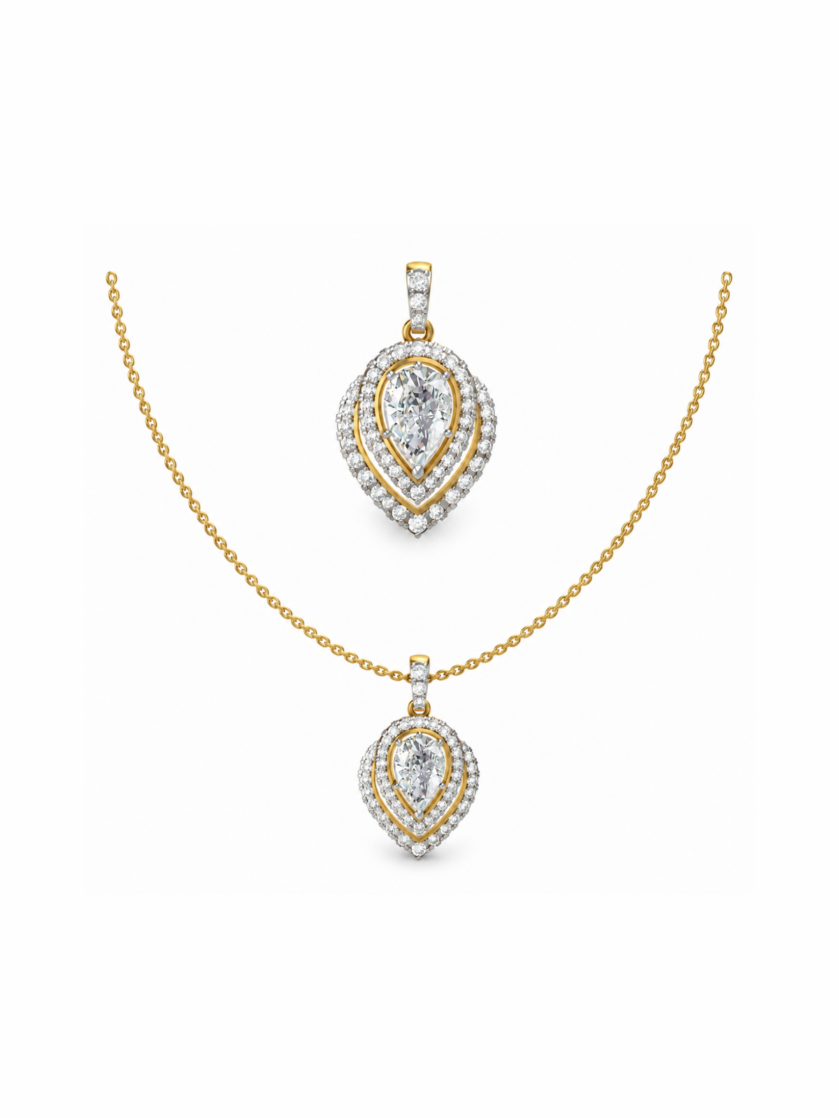 Pear Aura Pendant Set