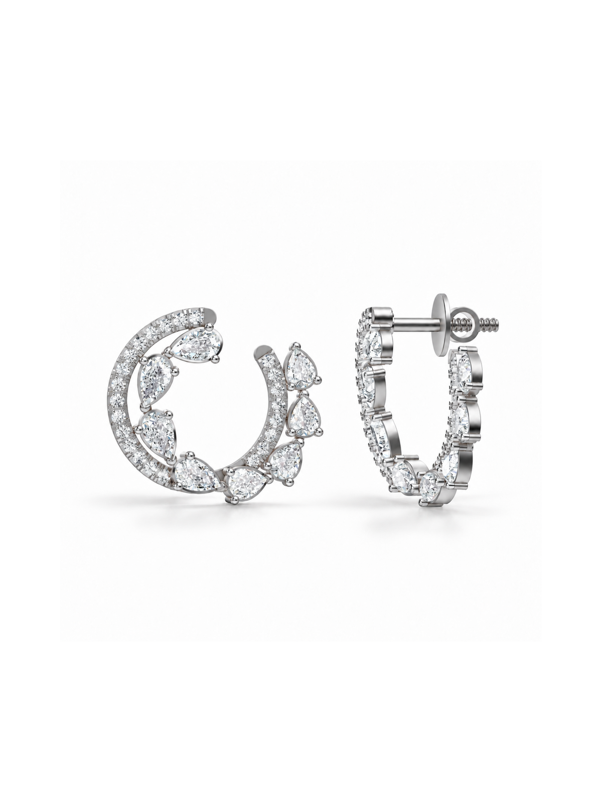 Pear Spiral Hoops